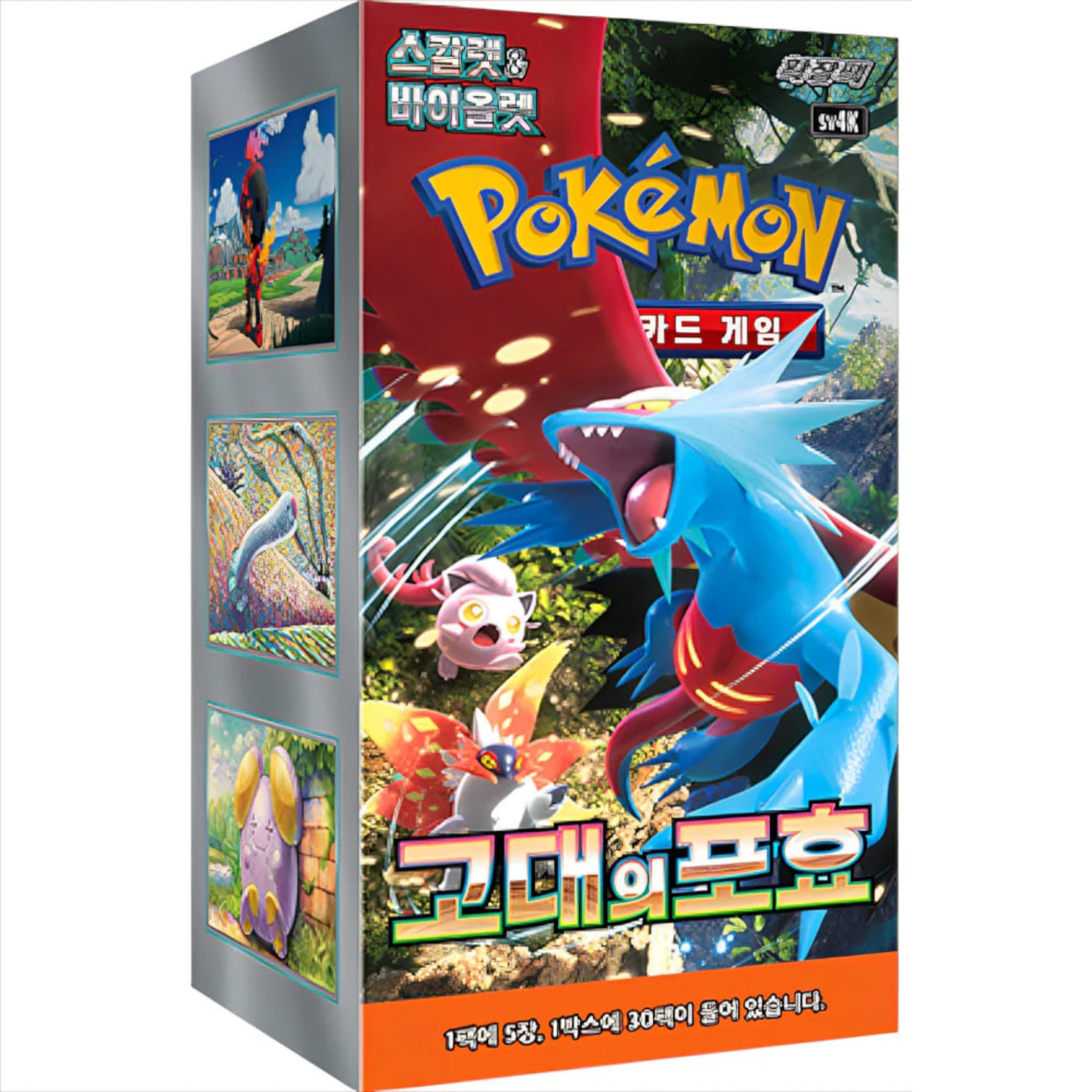 Pokémon - Ancient Roar sv4K Booster Box Display (30 Booster Packs) - Koreanisch