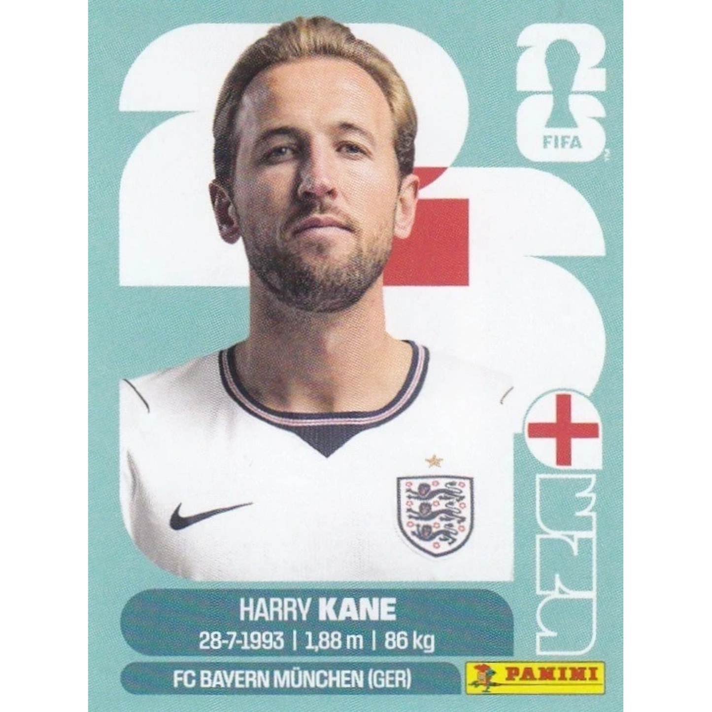 Panini 2026 World Cup WM America Sticker Harry Kane
