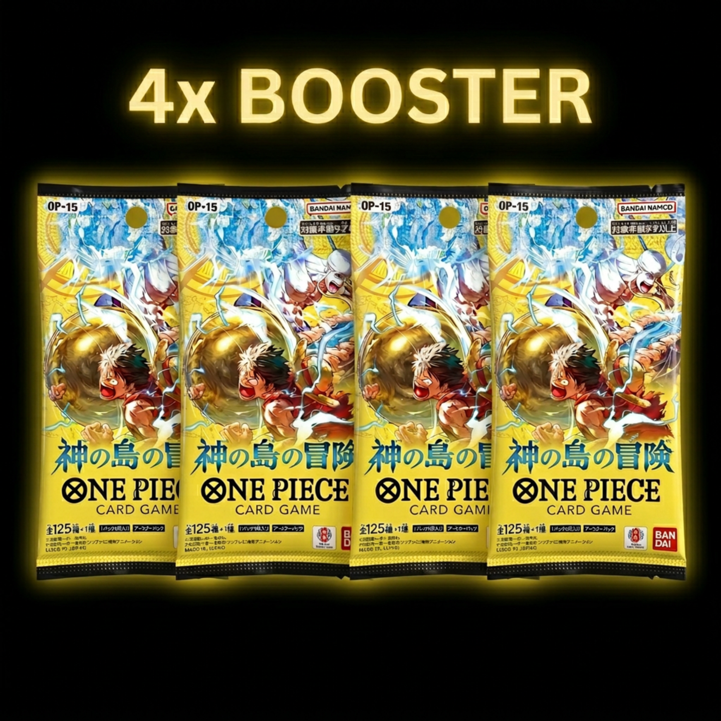 One Piece 4x Booster OP15 Adventure on Kamis Island Booster Bundle (JP)