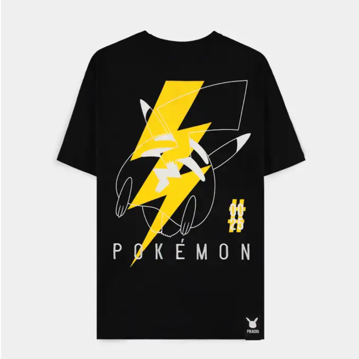 Pokémon - Difuzed - Pikachu Electrifying Line Art T-Shirt - Größe S