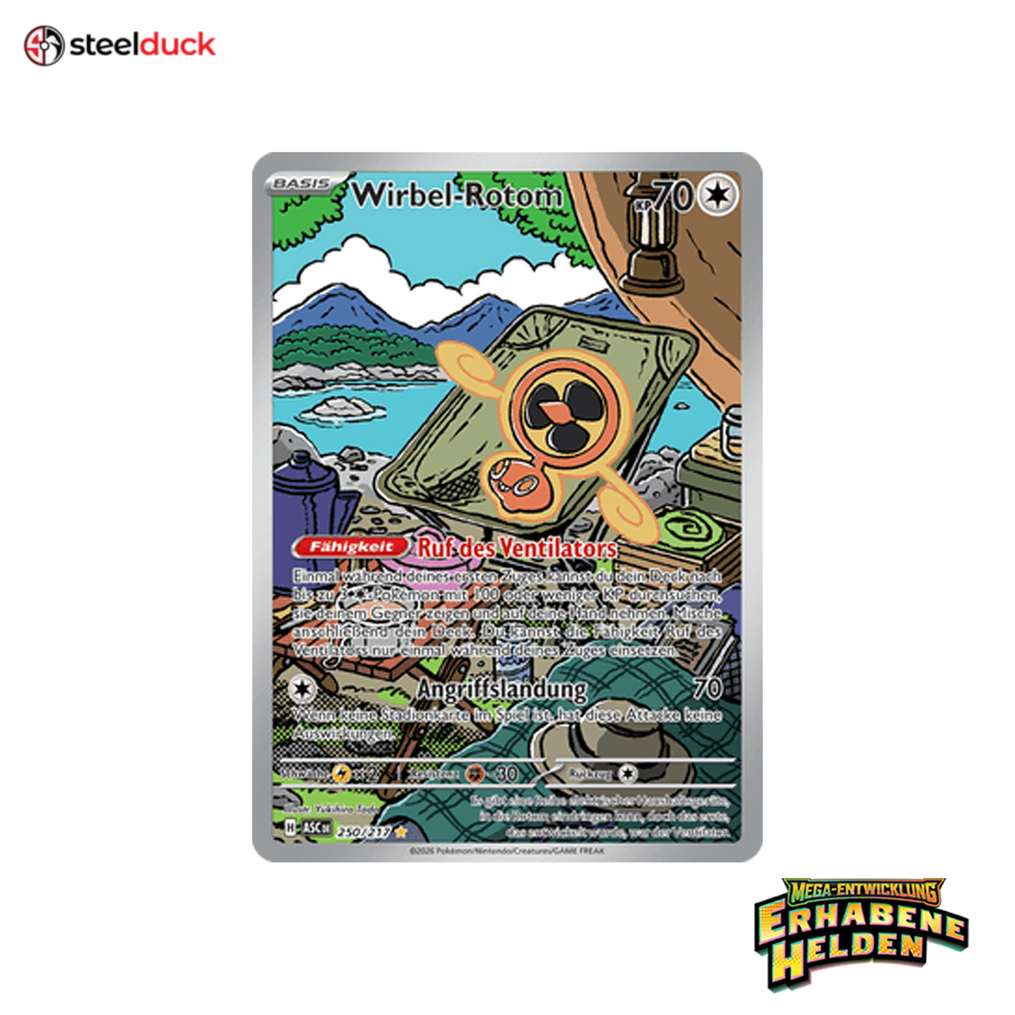 Wirbel-Rotom (250/217) Erhabene Helden - Illustration Rare