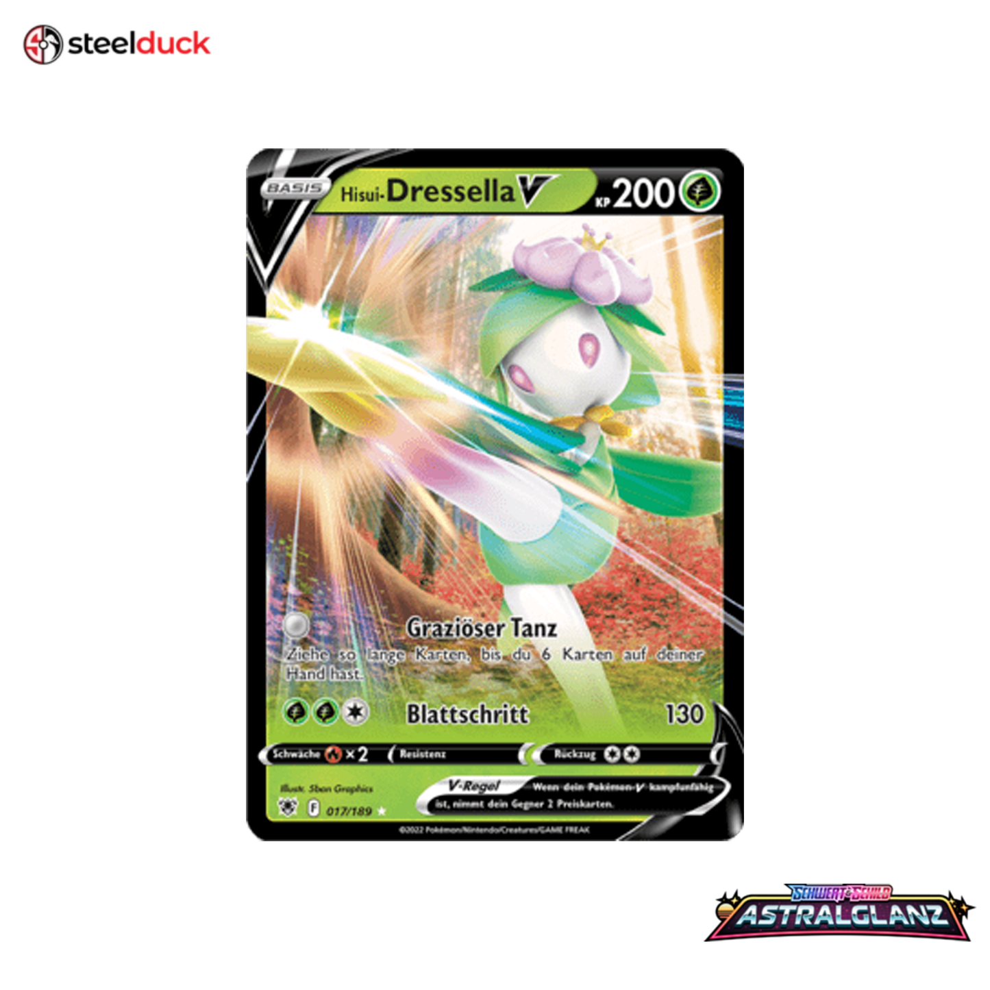 Hisui-Dressella V (017/189) Astralglanz - Holo Rare V