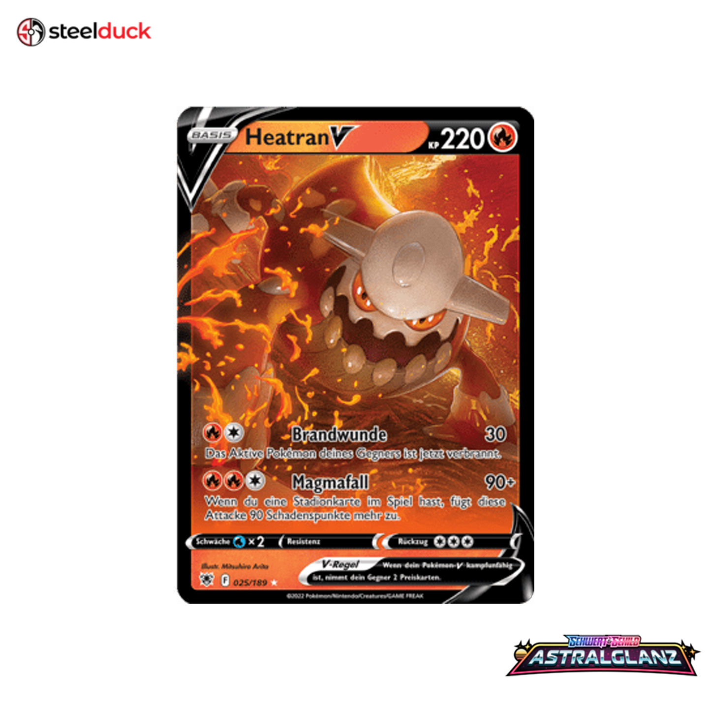 Heatran V (025/189) Astralglanz - Holo Rare V