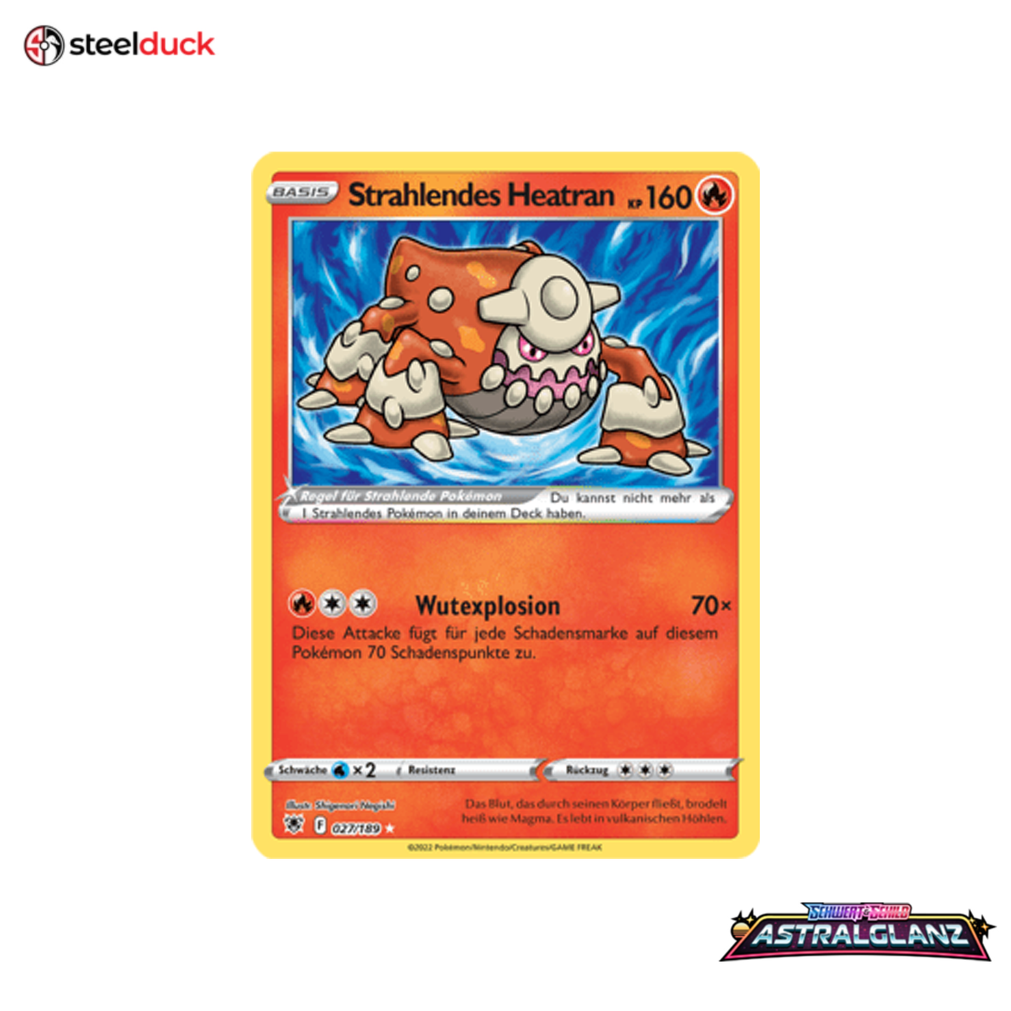 Strahlendes Heatran (027/189) Astralglanz - Shiny Rare