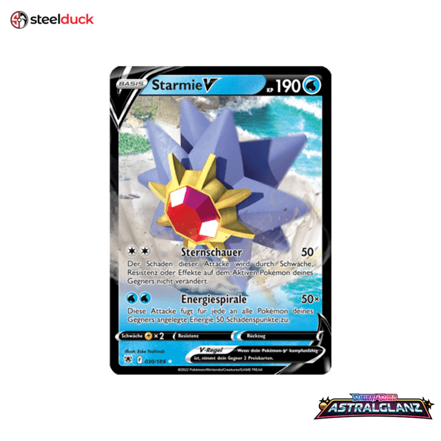 Starmie V (030/189) Astralglanz - Holo Rare V