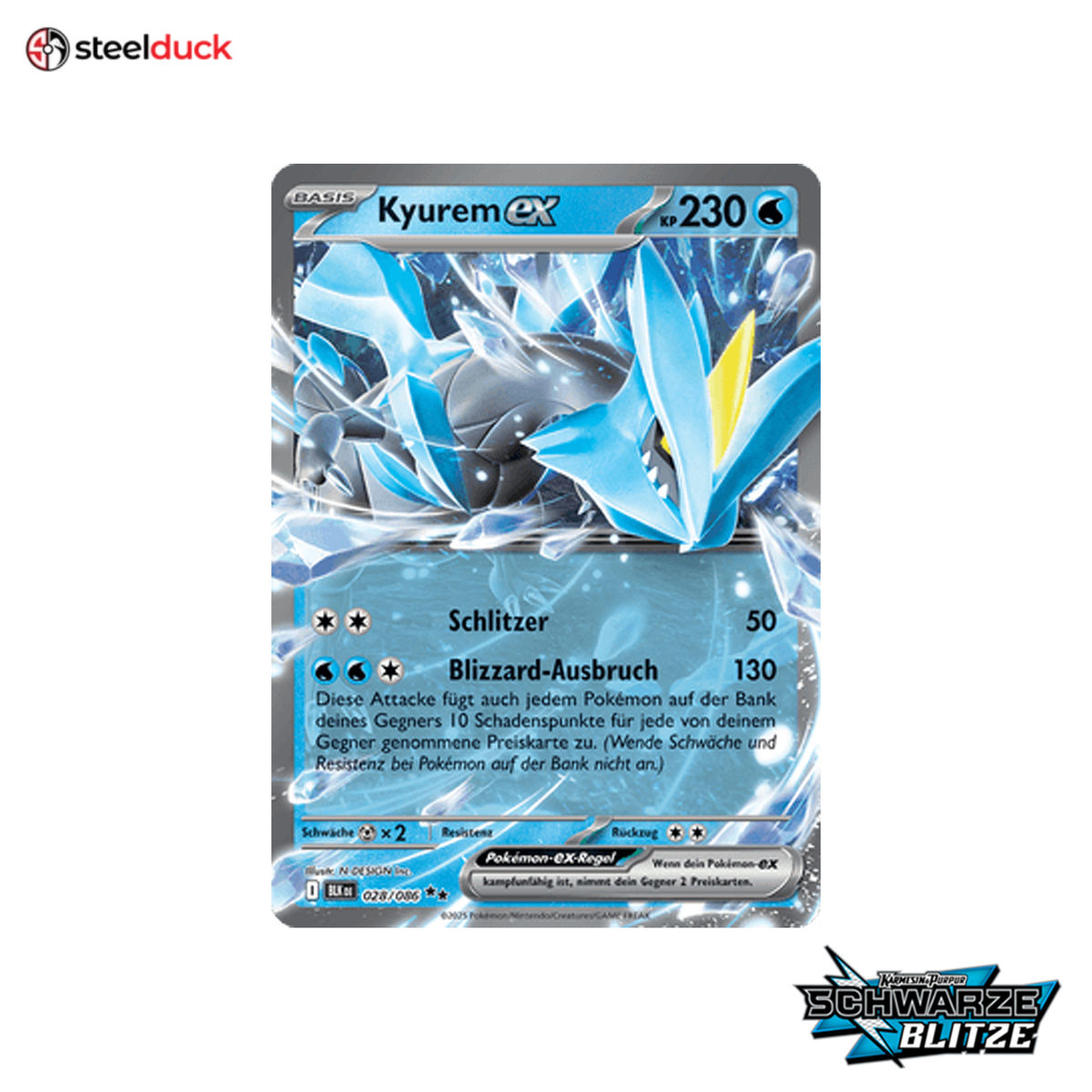 Kyurem ex (028/086) Schwarze Blitze - Double Rare