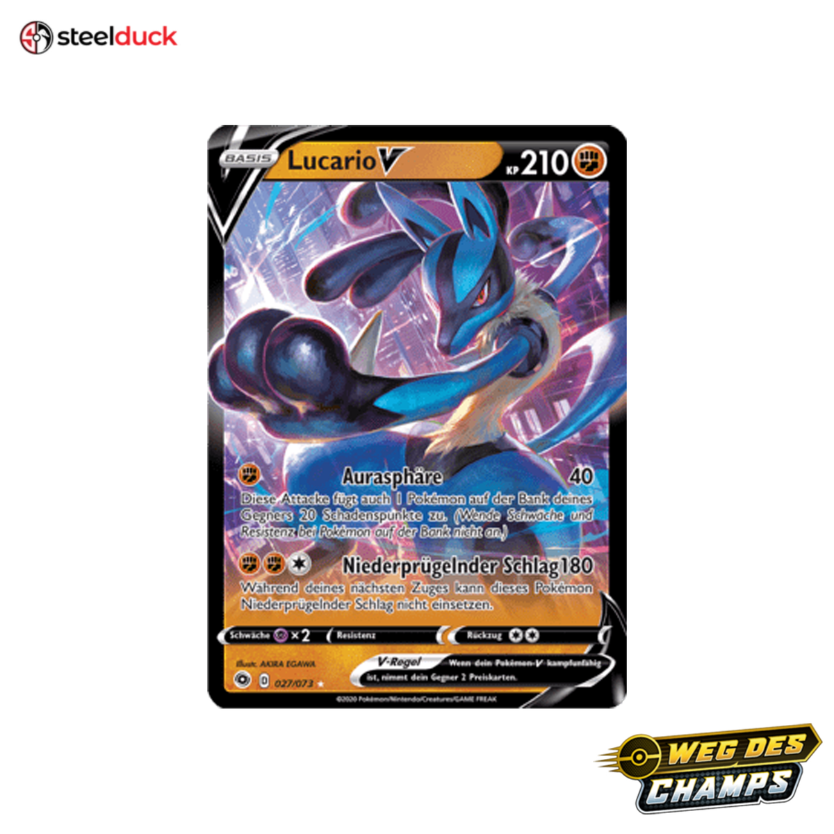 Lucario V (027/073) Weg des Champs - Holo Rare V