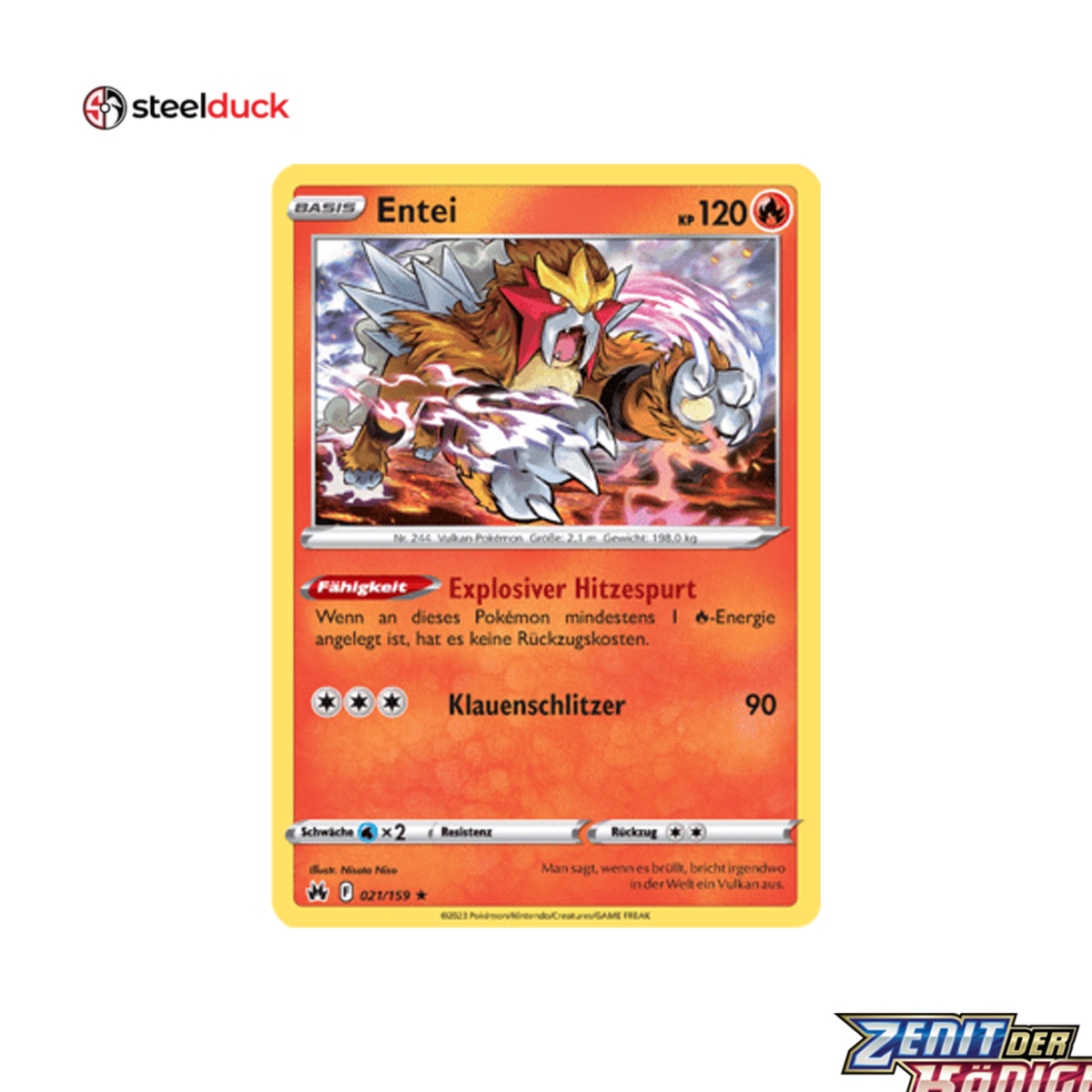 Entei (021/159) Zenit der Könige - Holo Rare