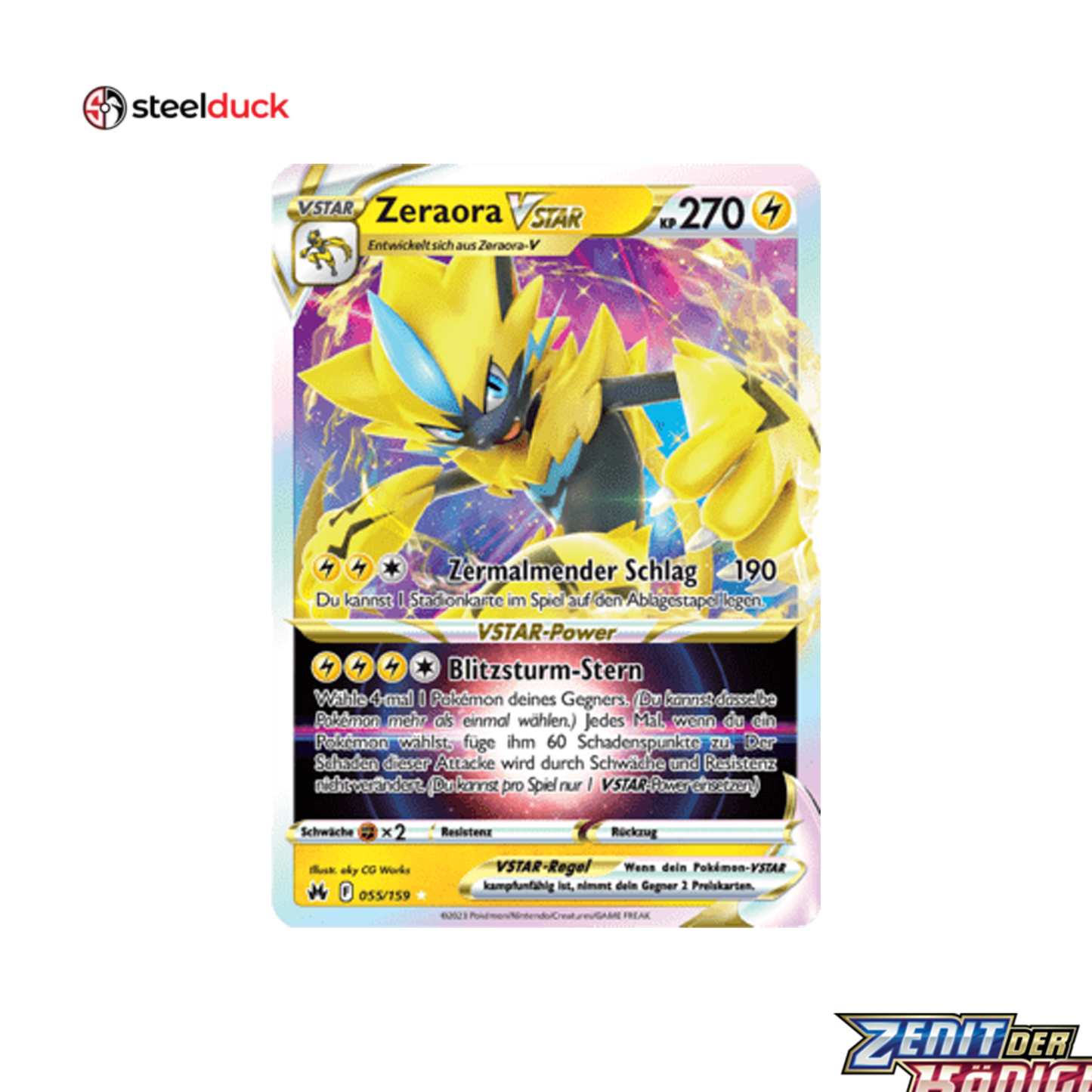 Zeraora VSTAR (055/159) Zenit der Könige - Holo Rare VSTAR