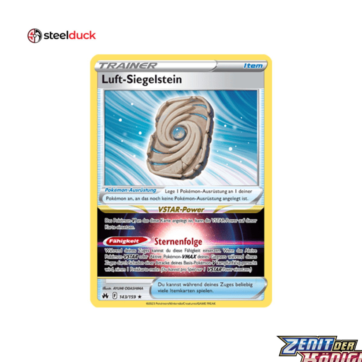 Luft-Siegelstein (143/159) Zenit der Könige - Holo Rare