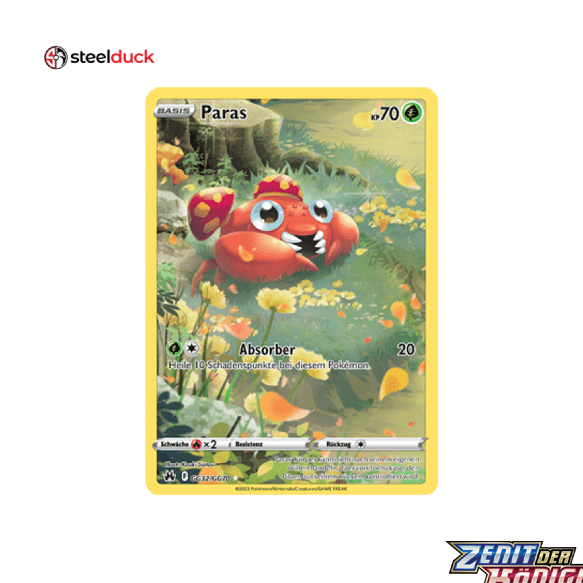 Paras GG32/GG70 – Carte Pokémon Gallery Secrète – Ultraboost X Épée Et Bouclier 12.5 Zénith Suprême – Coffret De 10 Cartes Françaises