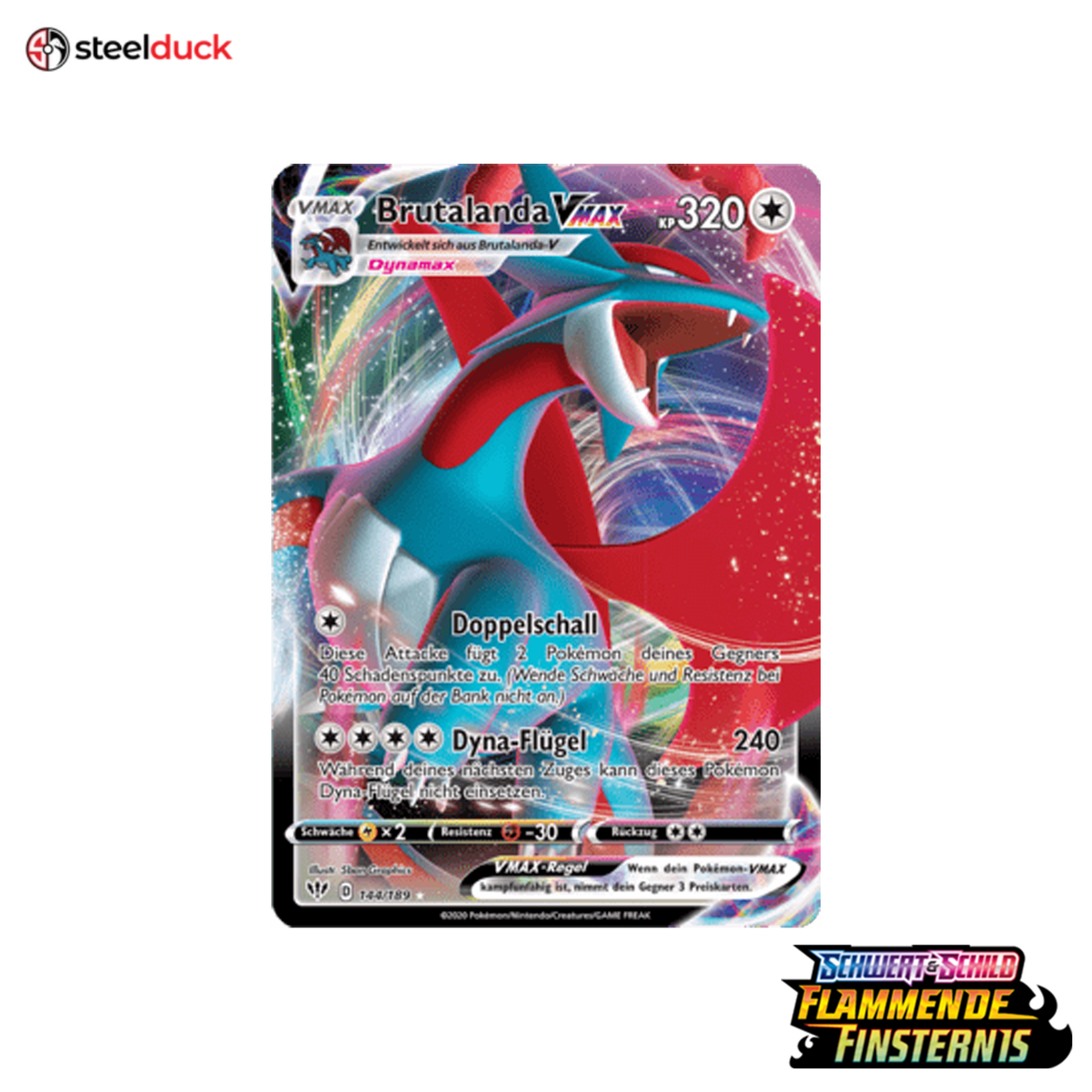 Brutalanda VMAX (144/189) Flammende Finsternis - Holo Rare VMAX