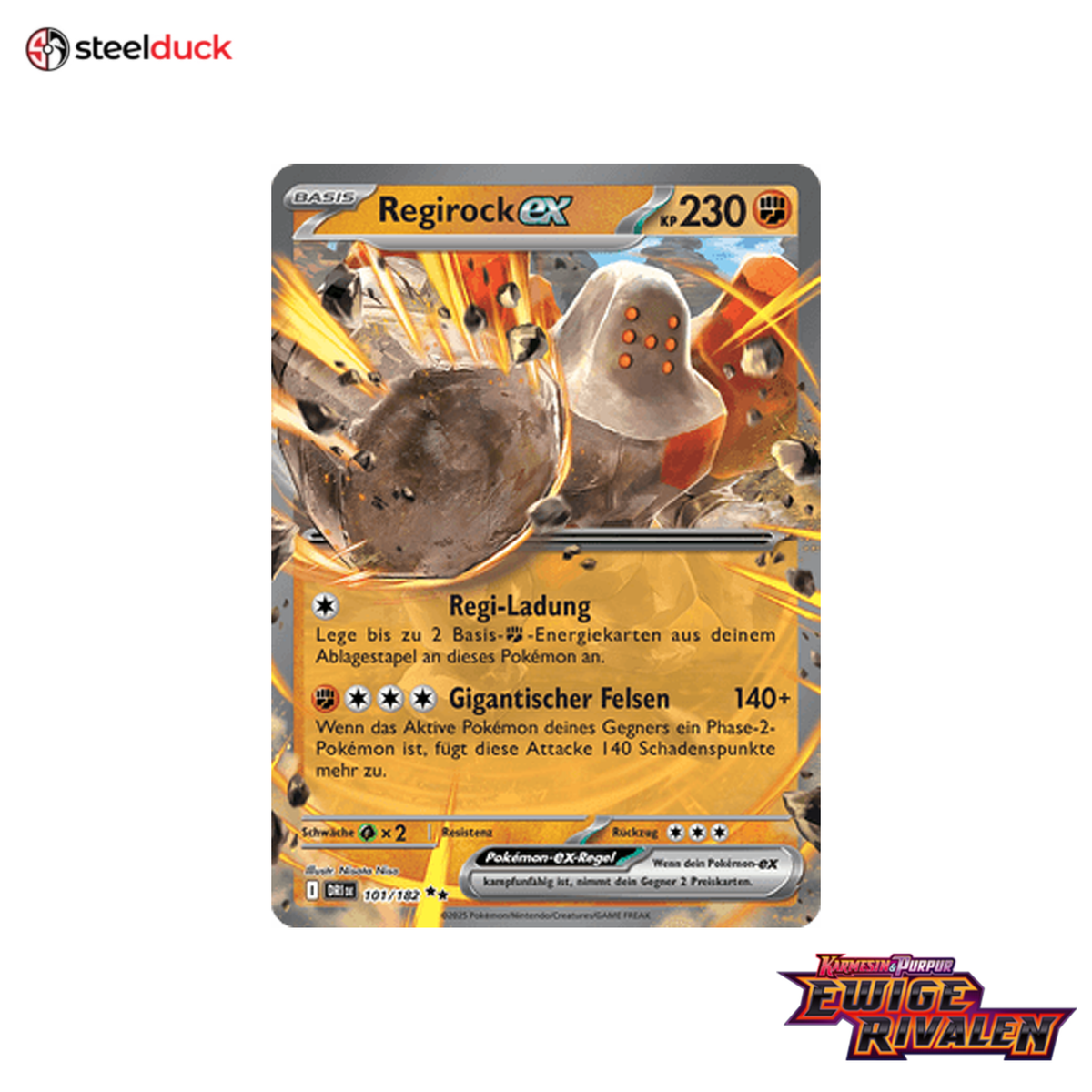 Regirock ex (101/182) Ewige Rivalen - Double Rare