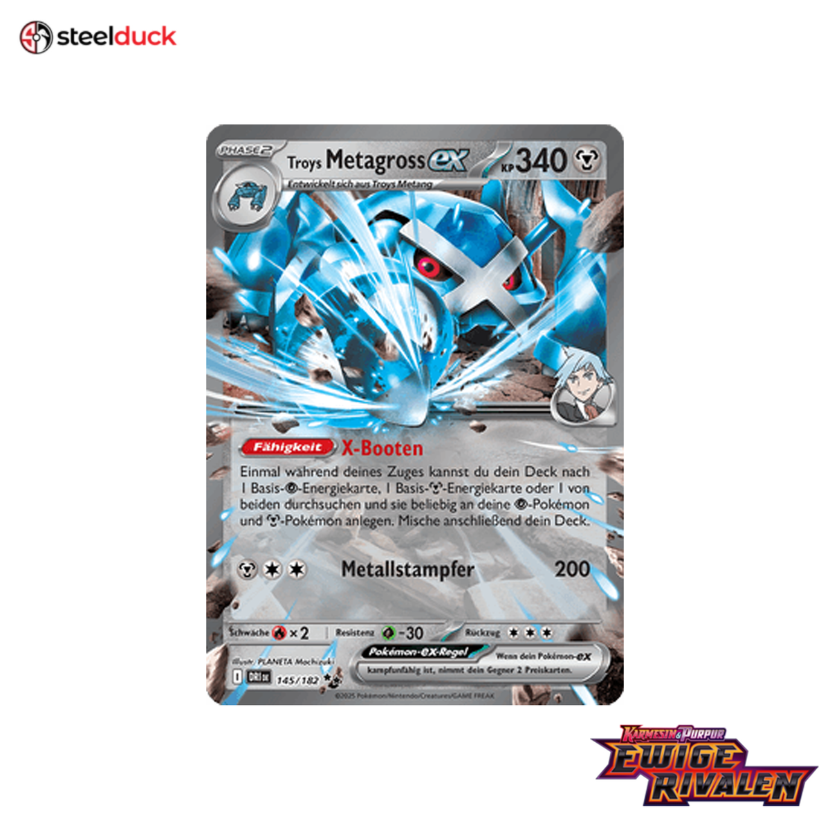 Troys Metagross ex (145/182) Ewige Rivalen - Double Rare