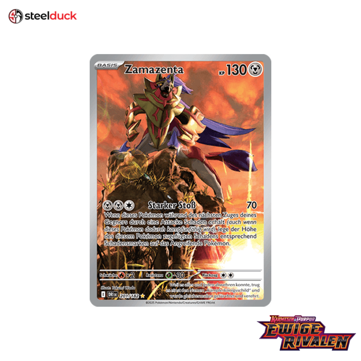 Zamazenta (201/182) Ewige Rivalen - Illustration Rare