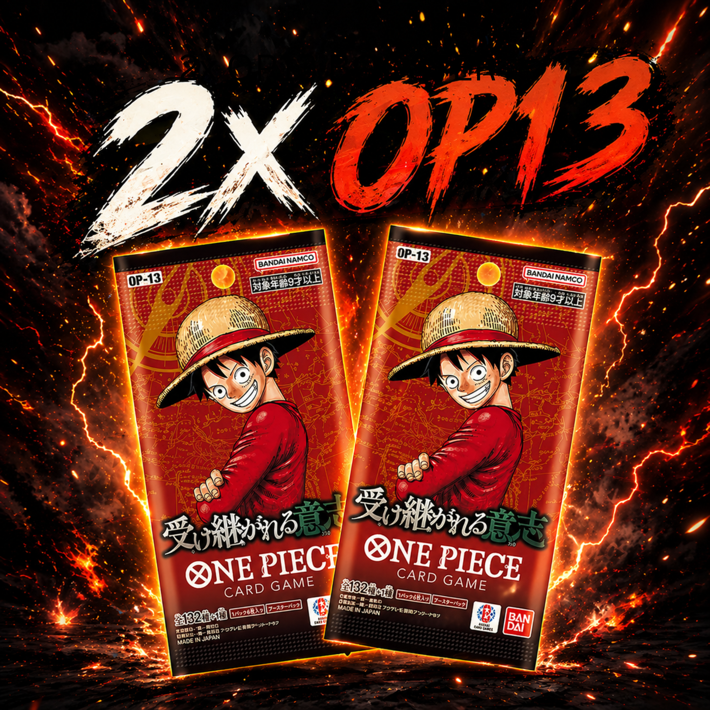 One Piece 2x OP13 Carrying on His Will - Booster (JP