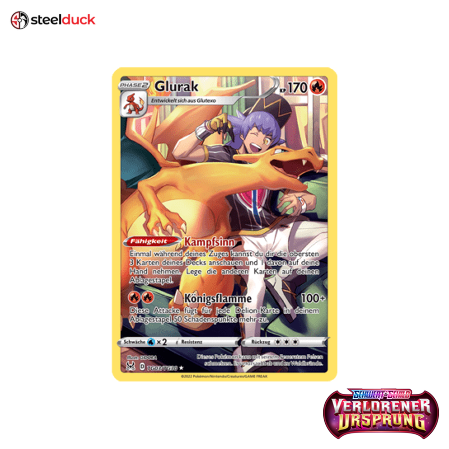 Glurak (TG03/TG30) Verlorener Ursprung - Trainer Gallery Holo Rare