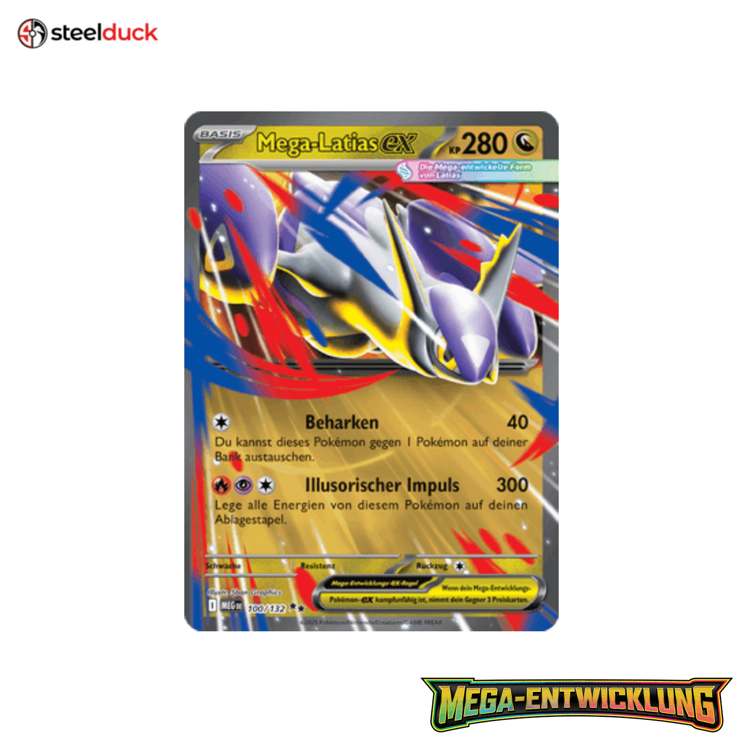 Mega-Latias ex (100/132) Mega-Entwicklung - Double Rare