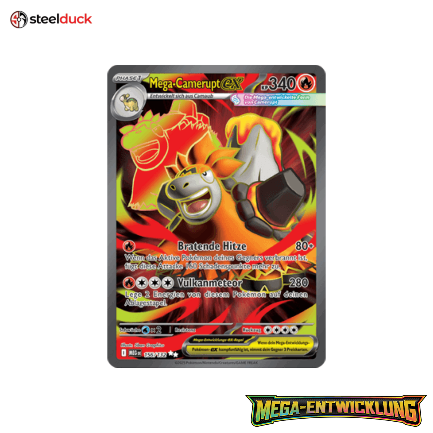 Mega-Camerupt ex (156/132) Mega-Entwicklung - Ultra Rare