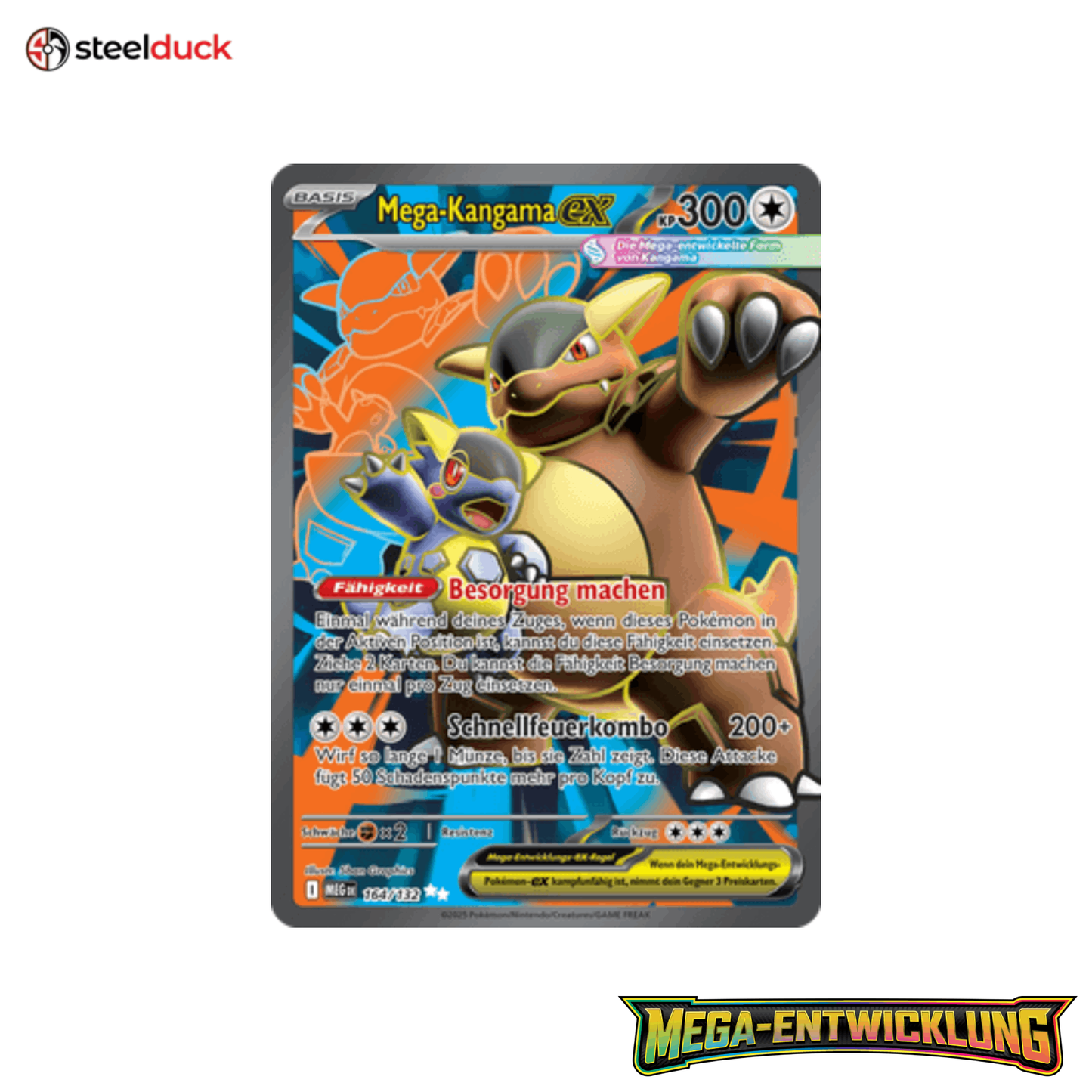 Mega-Kangama ex (164/132) Mega-Entwicklung - Ultra Rare