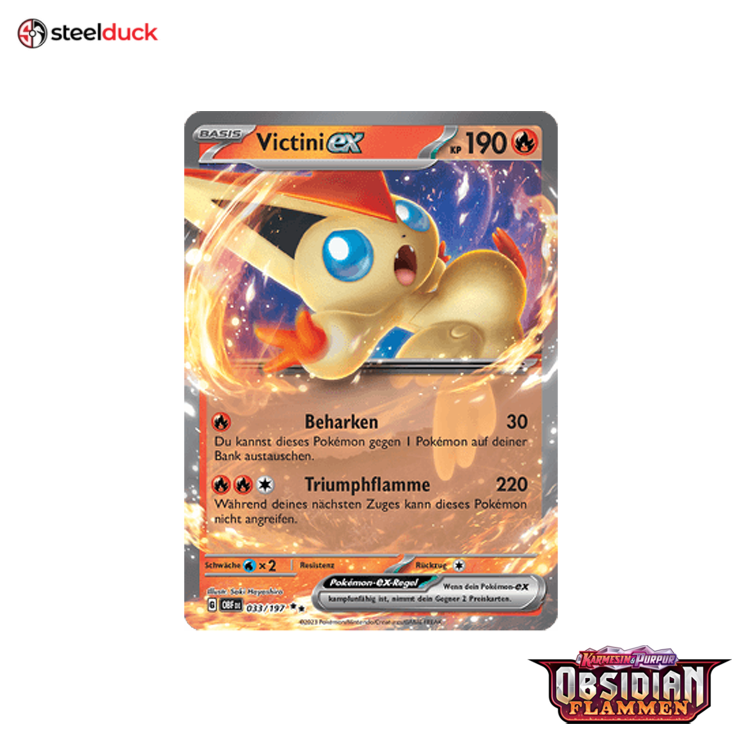 Victini ex (033/197) Obsidianflammen - Double Rare