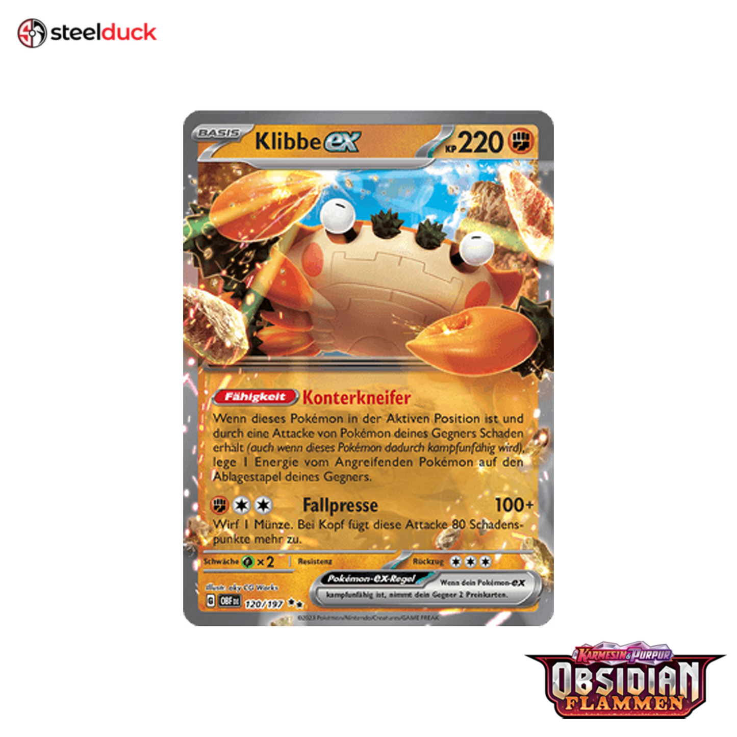 Klibbe ex (120/197) Obsidianflammen - Double Rare