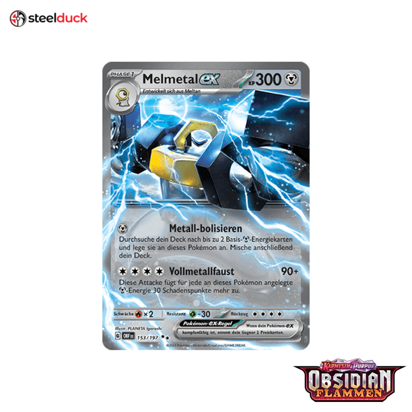 Melmetal ex (153/197) Obsidianflammen - Double Rare