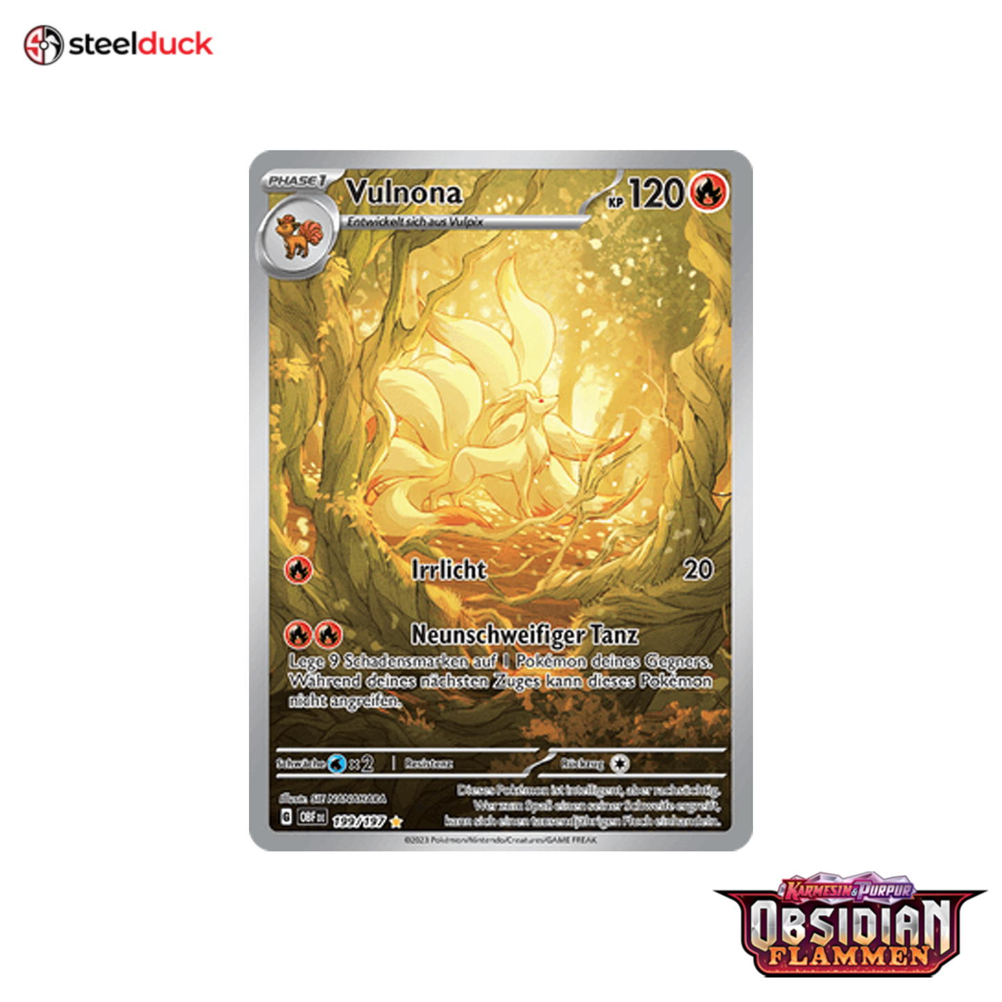 Vulnona (199/197) Obsidianflammen - Illustration Rare