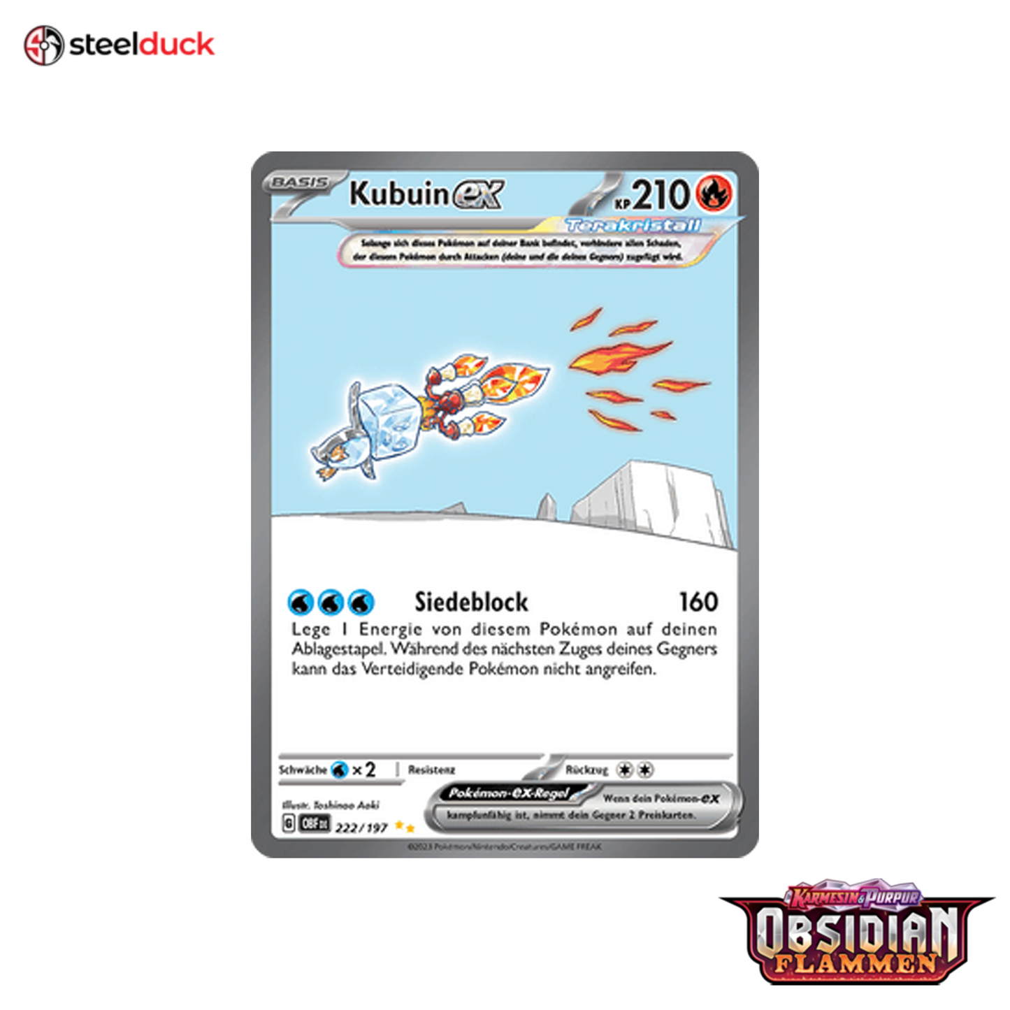 Kubuin ex (222/197) Obsidianflammen - Special Illustration Rare