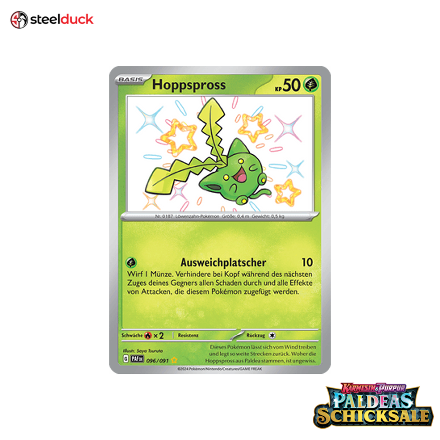 Hoppspross (096/091) Paldeas Schicksale - Seltene schillernde Sammelkarte