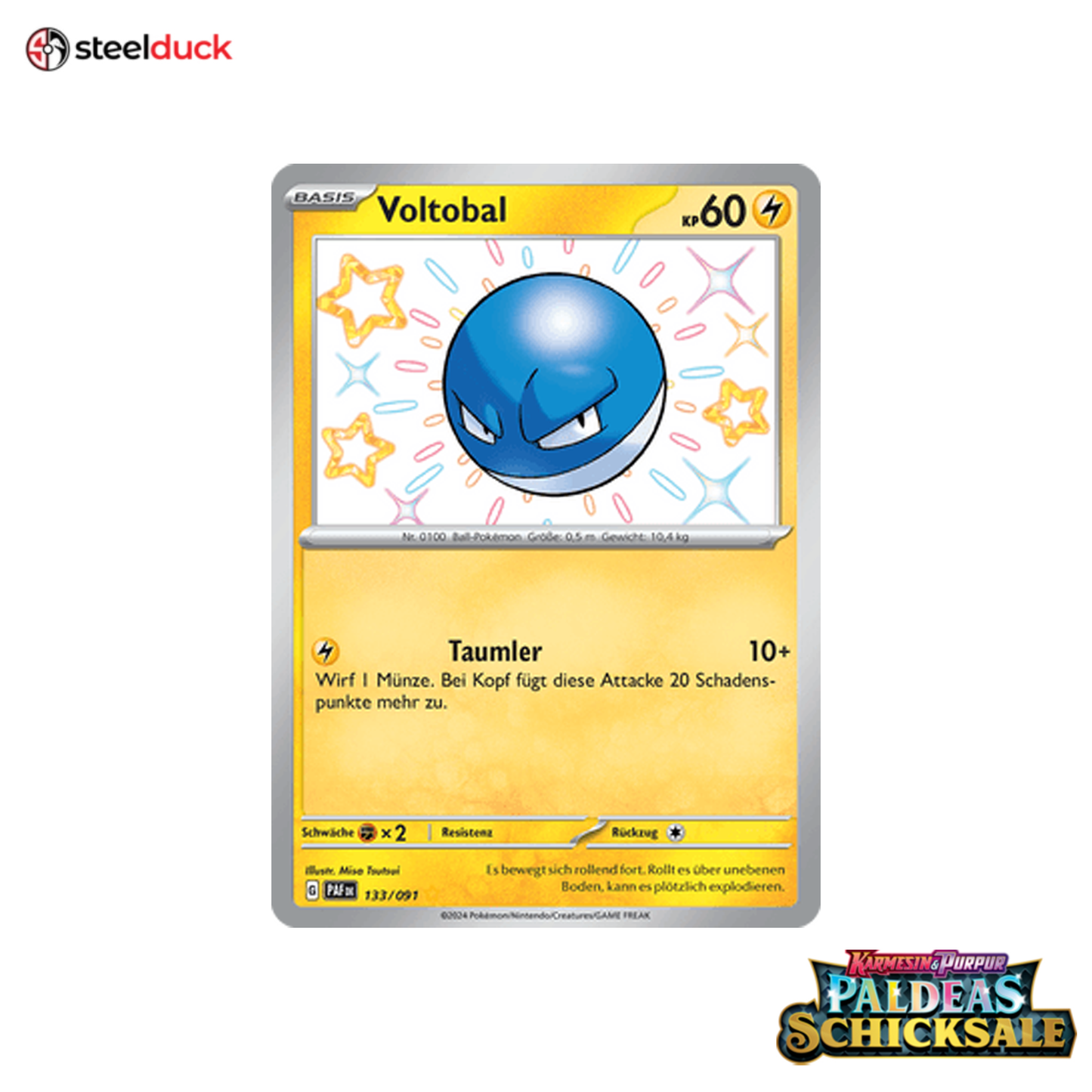 Voltobal (133/091) Paldeas Schicksale - Seltene schillernde Sammelkarte