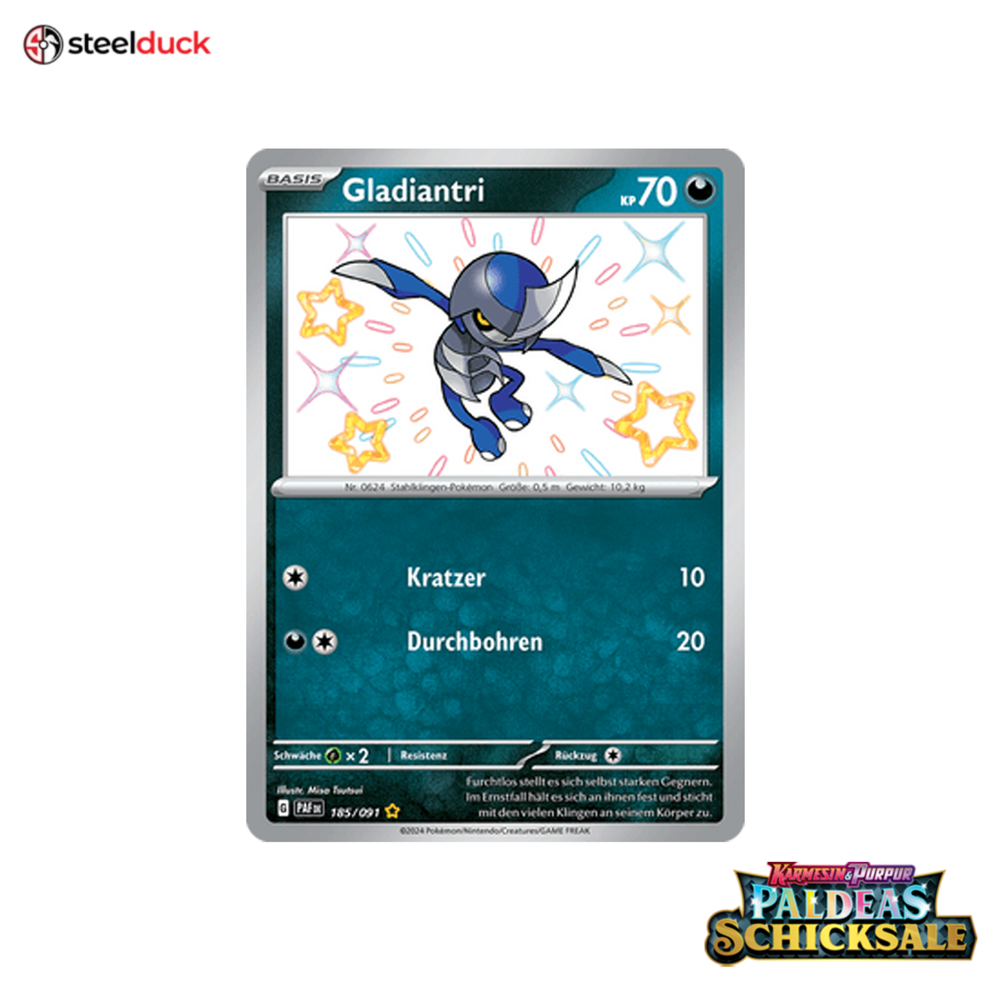 Gladiantri (185/091) Paldeas Schicksale - Seltene schillernde Sammelkarte