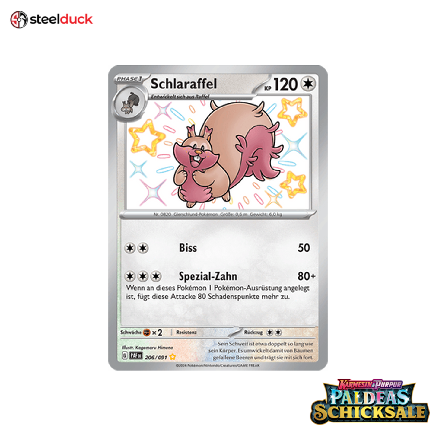 Schlaraffel (206/091) Paldeas Schicksale - Seltene schillernde Sammelkarte