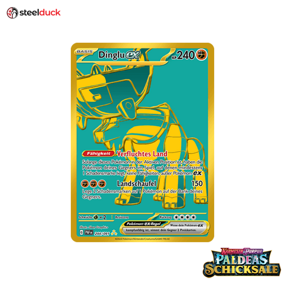 Dinglu ex (244/091) Paldeas Schicksale - Secret Rare