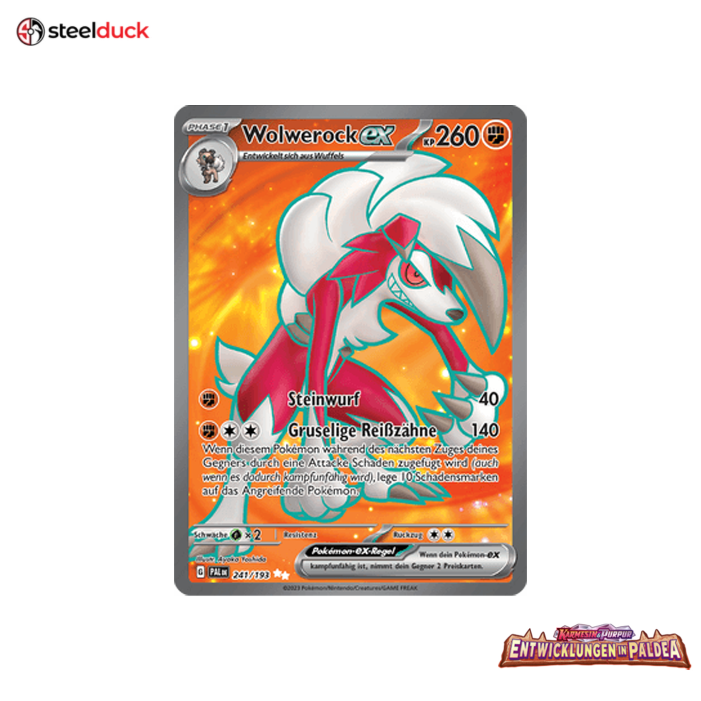 Wolwerock ex (241/193) Entwicklungen in Paldea - Ultra Rare