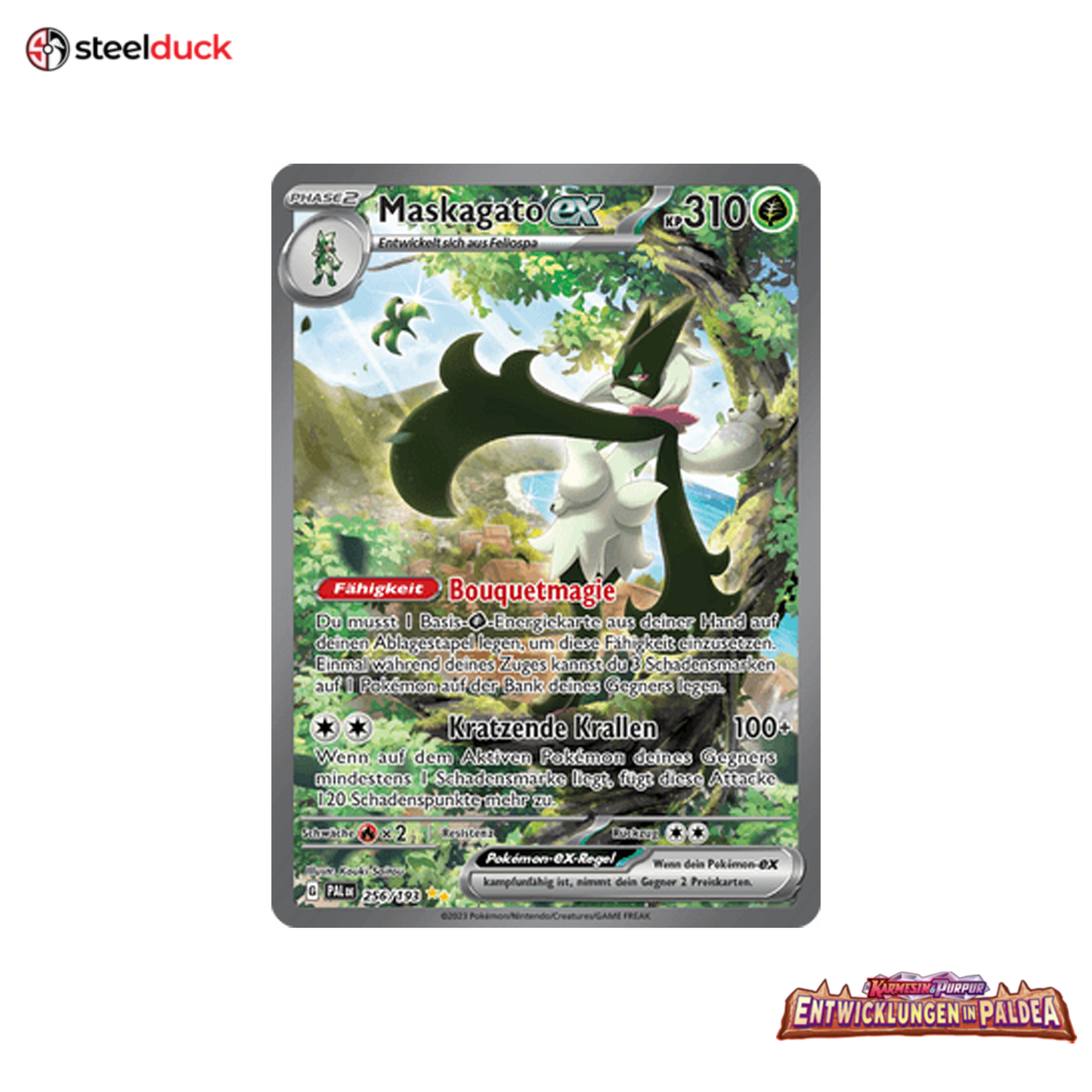 Maskagato ex (256/193) Entwicklungen in Paldea - Special Illustration Rare