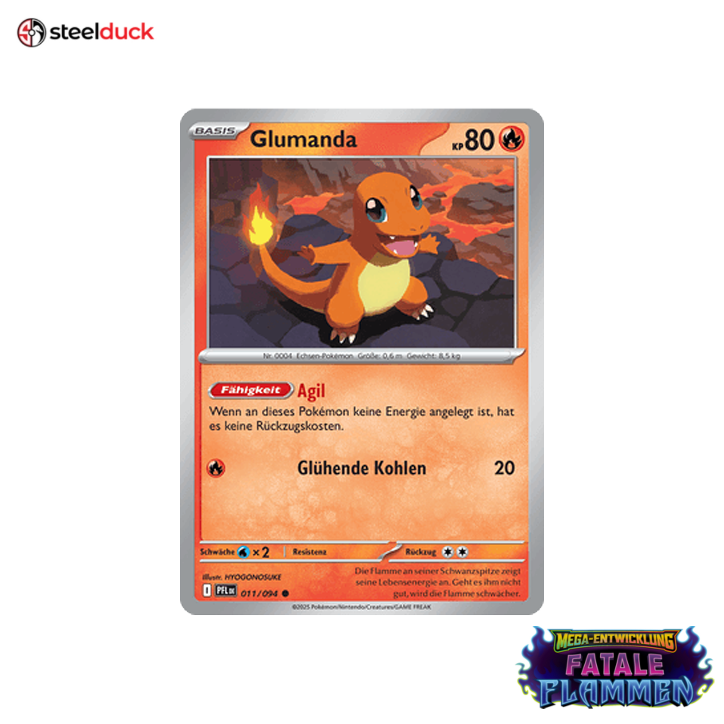 Glumanda (011/094) Fatale Flammen - Common