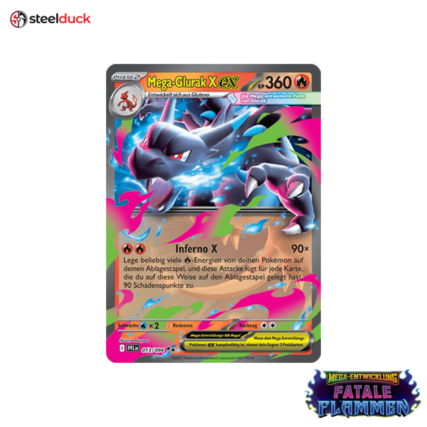 Mega-Glurak X ex (013/094) Fatale Flammen - Double Rare
