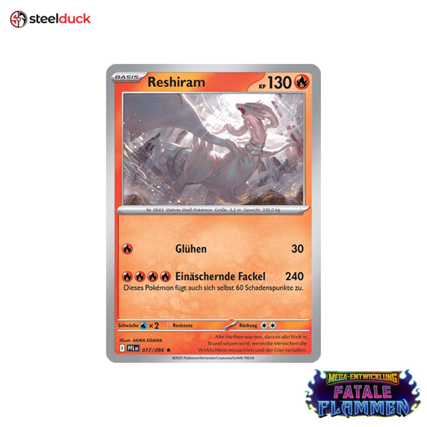 Reshiram (017/094) Fatale Flammen - Rare