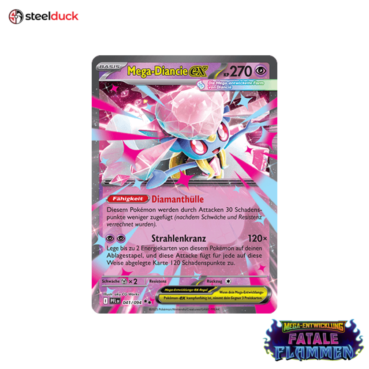 Mega-Diancie ex (041/094) Fatale Flammen - Double Rare
