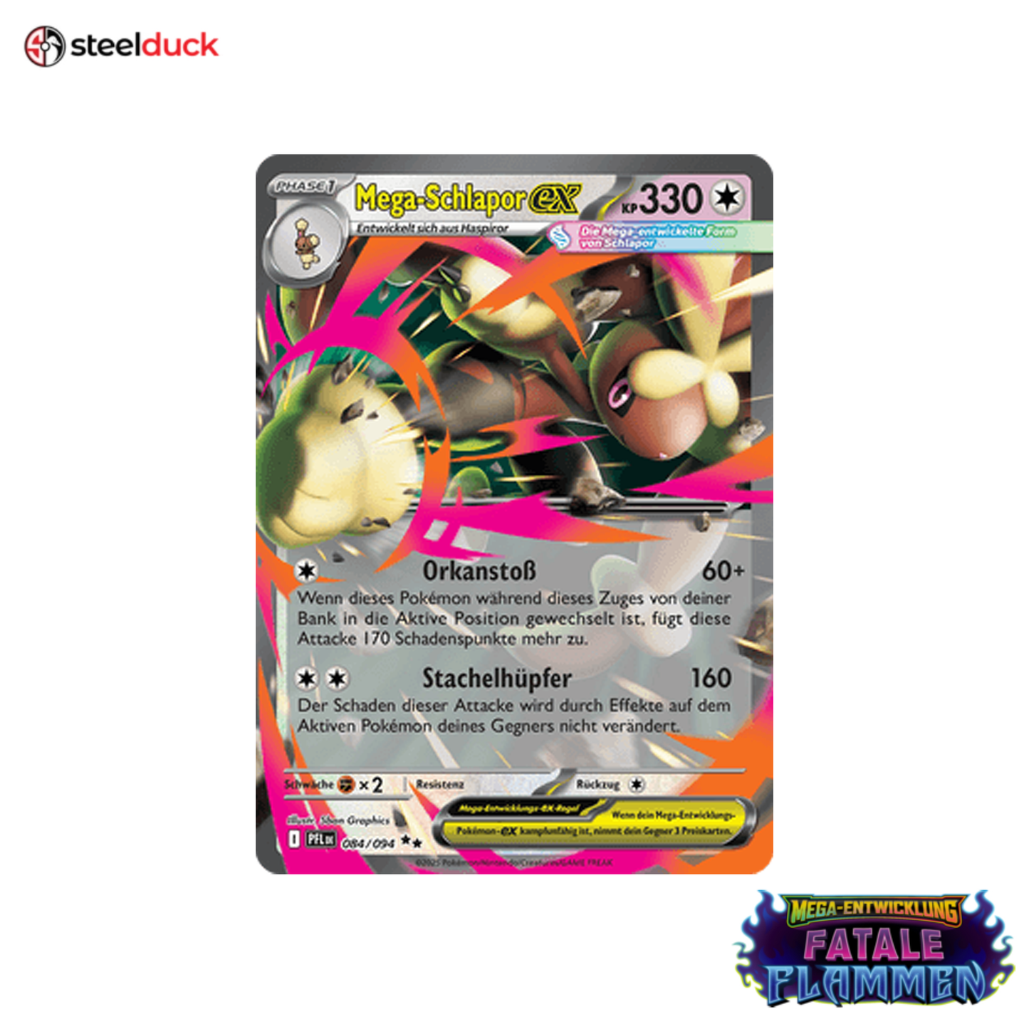 Mega-Schlapor ex (084/094) Fatale Flammen - Double Rare