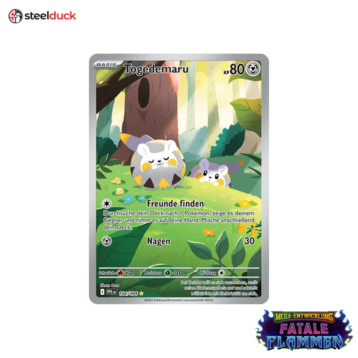 Togedemaru (104/094) Fatale Flammen - Illustration Rare