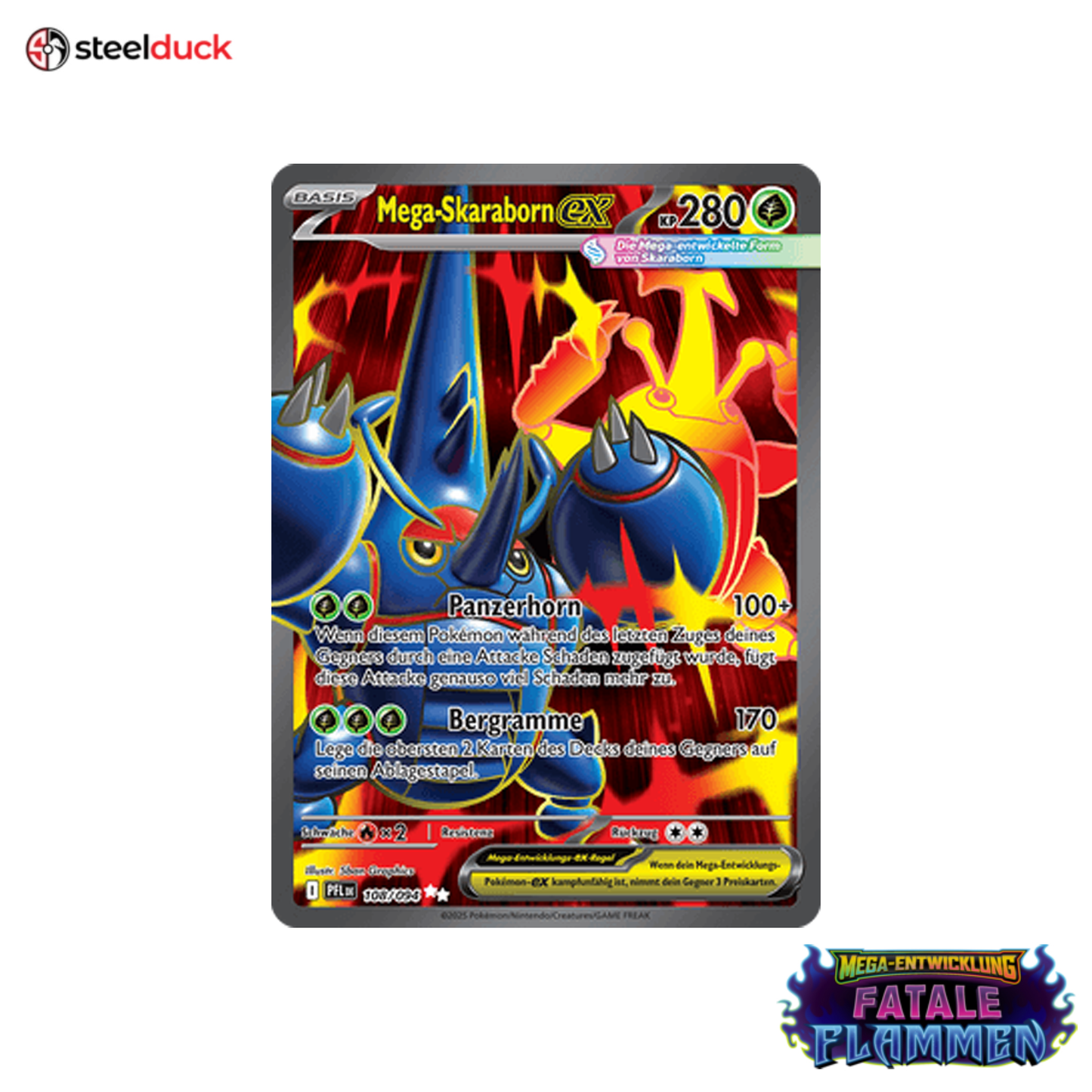 Mega-Skaraborn ex (108/094) Fatale Flammen - Ultra Rare