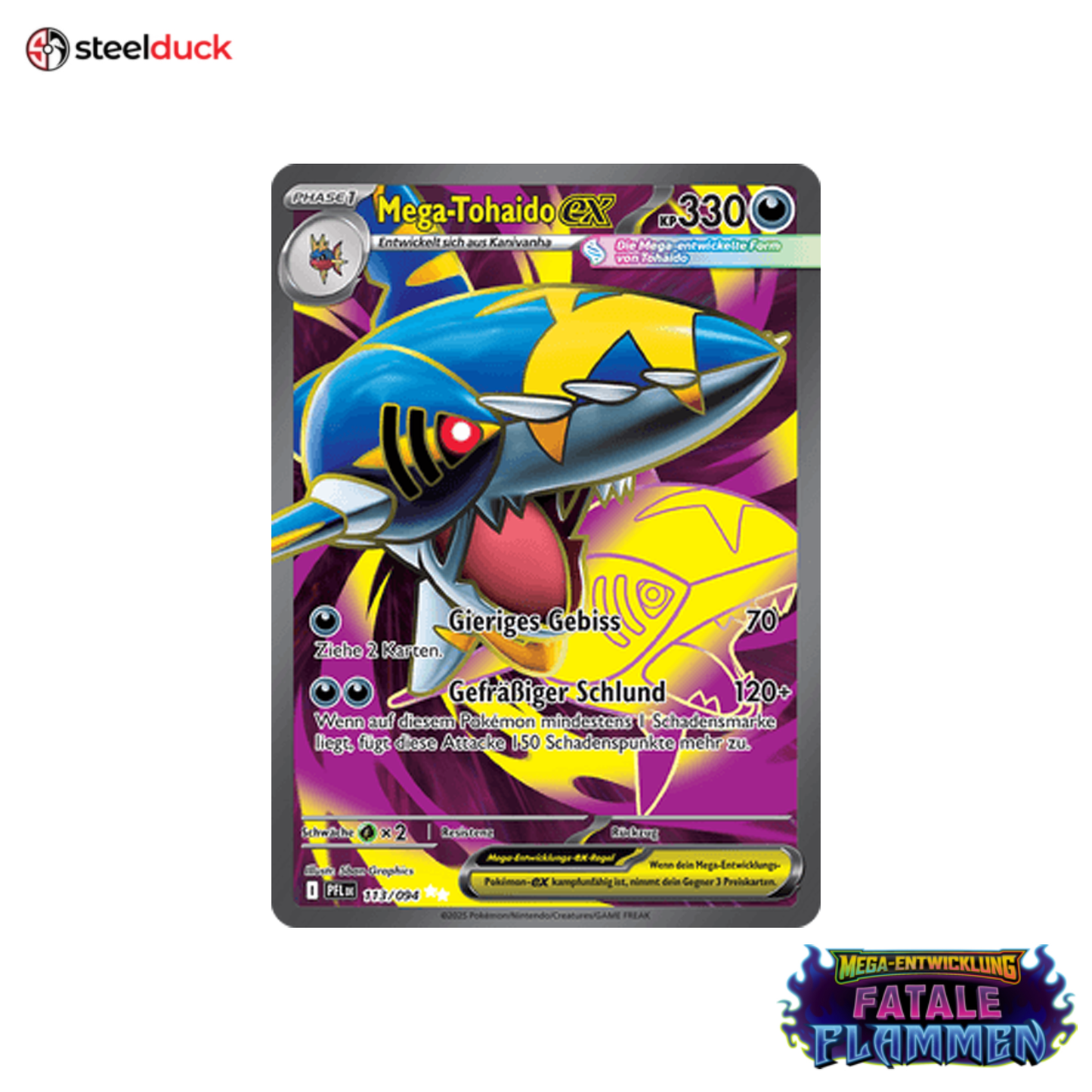 Mega-Tohaido ex (113/094) Fatale Flammen - Ultra Rare