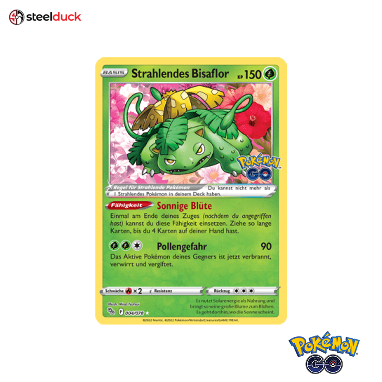 Strahlendes Bisaflor (004/078) Pokémon Go - Shiny Rare