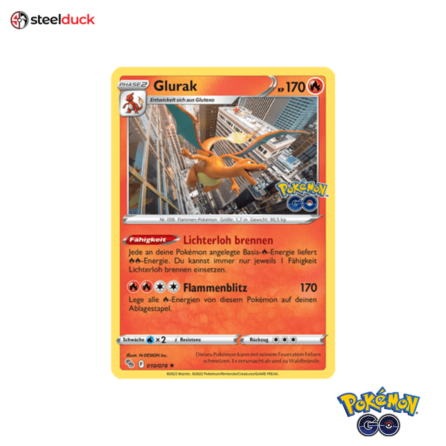 Glurak (010/078) Pokémon Go - Holo Rare
