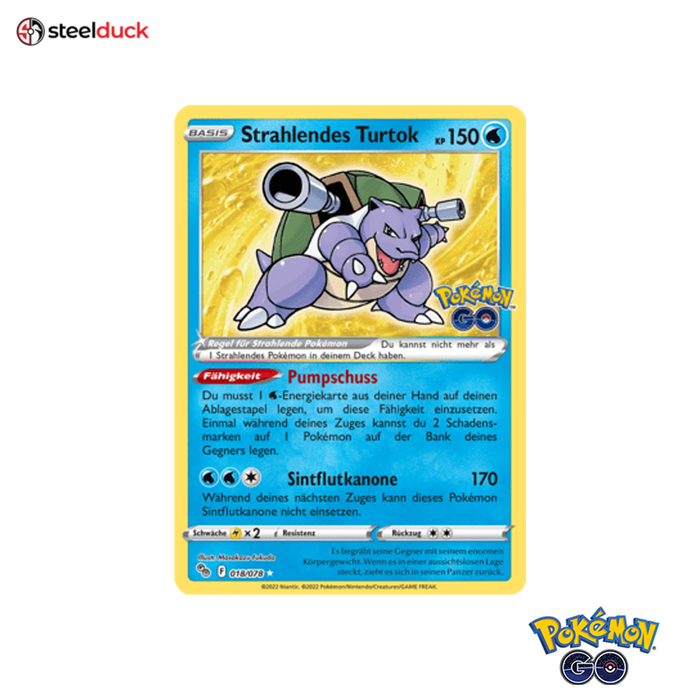 Strahlendes Turtok (018/078) Pokémon Go - Shiny Rare