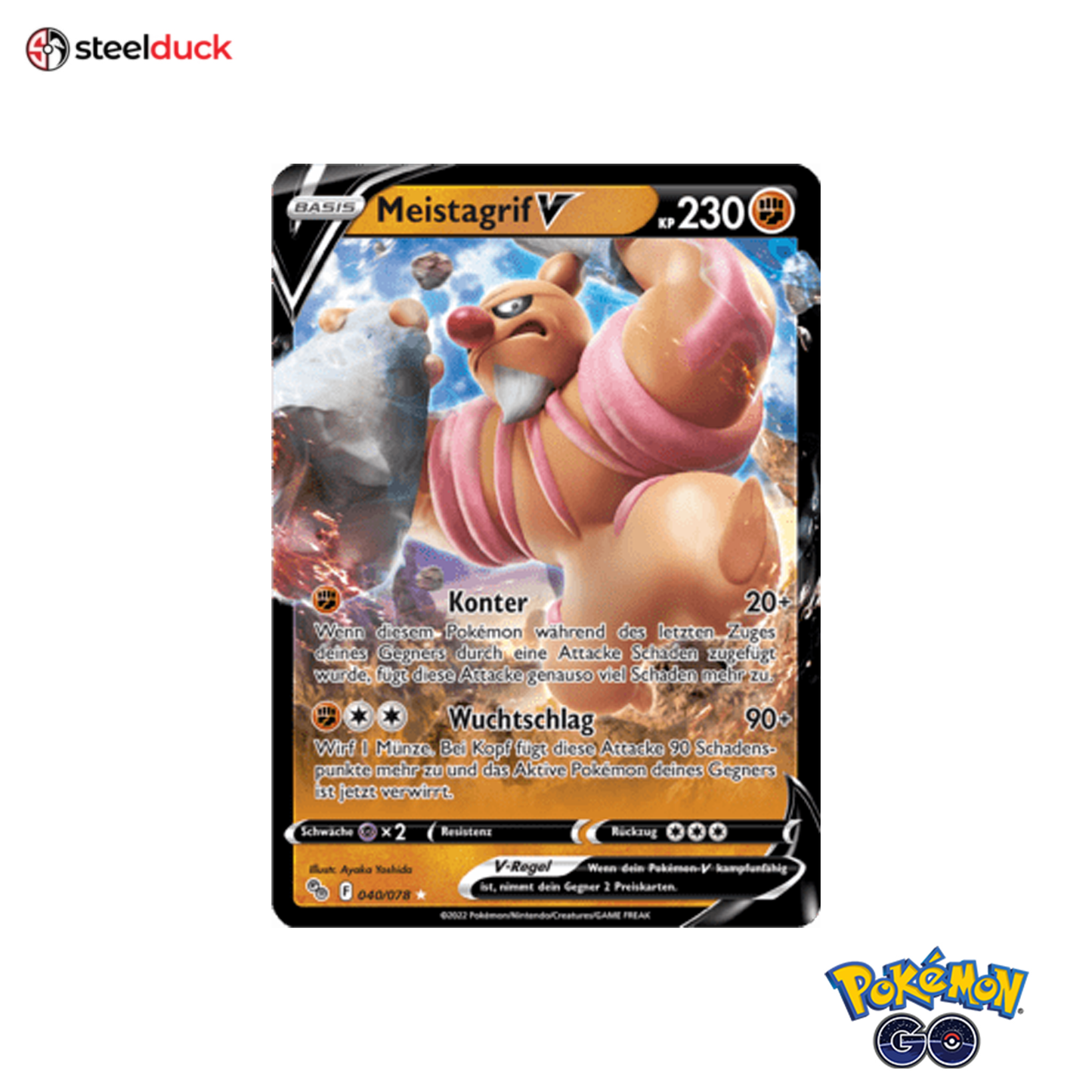 Meistagrif V (040/078) Pokémon Go - Holo Rare V