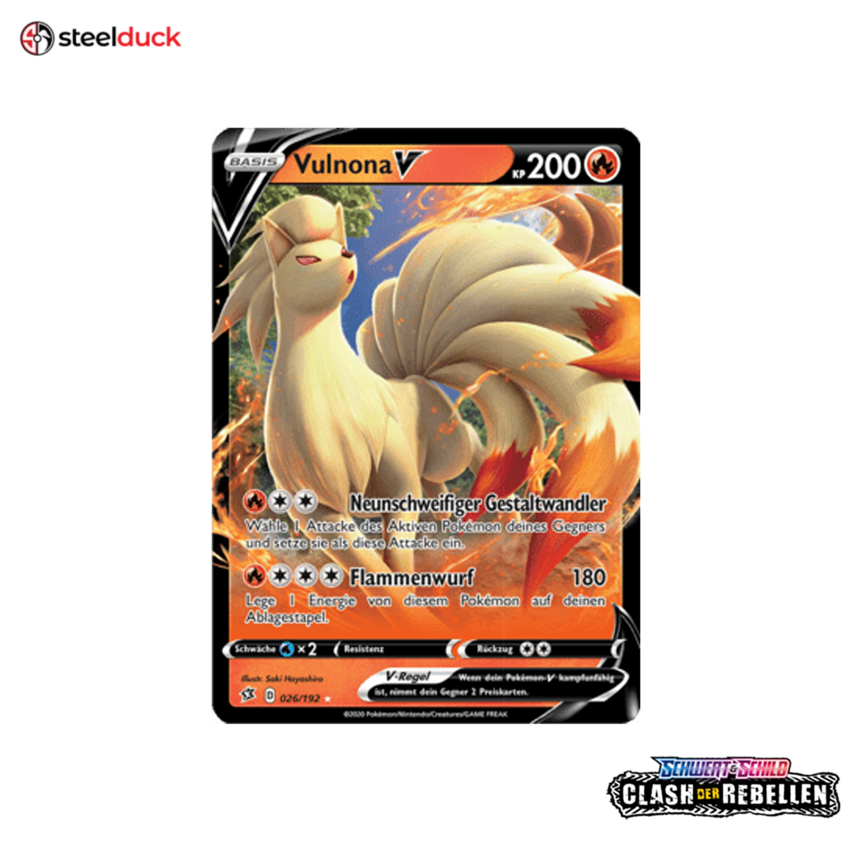 Vulnona V (026/192) Clash der Rebellen - Holo Rare V