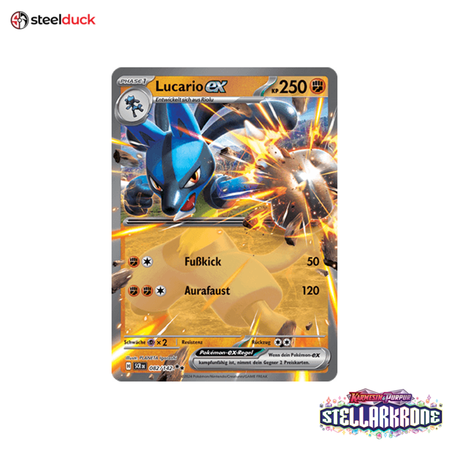 Lucario ex (082/142) Stellarkrone - Double Rare